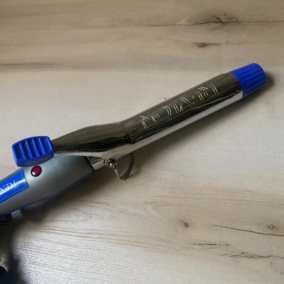 Revlon Blue Silver 1" barrel curling iron tested working easy 1 setting RVC029AF - Picture 2 of 7